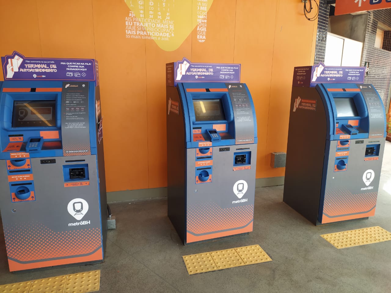 Passagem do metrô de BH agora é vendida nos Terminais de Autoatendimento; saiba mais