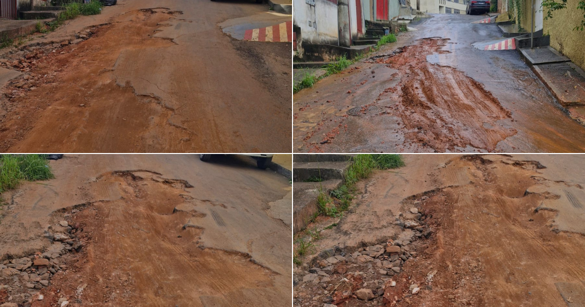 Buraco na rua José Andrade no bairro Pará causa transtornos há mais de um mês; SAAE promete concluir obra até o fim da semana