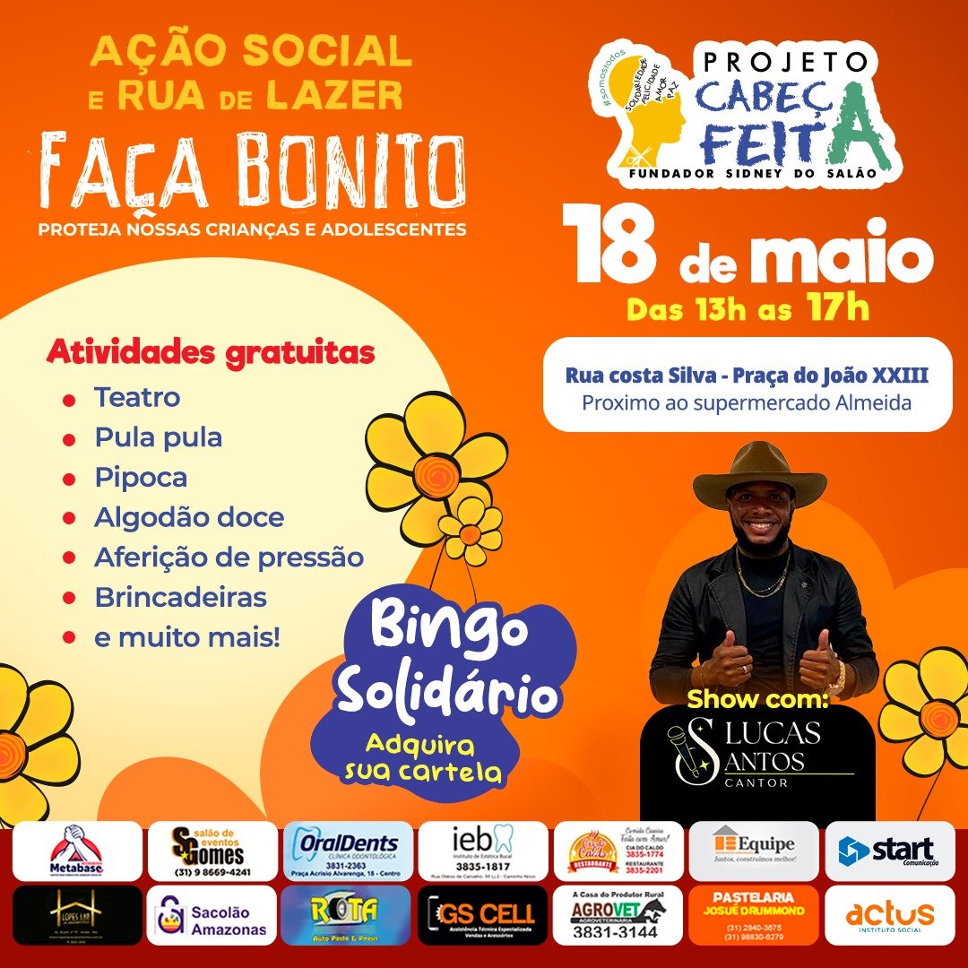 Projeto “Cabeça Feita” promove Rua de Lazer no bairro João XXIII neste domingo (18)