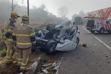 Quatro pessoas morrem em grave acidente na BR-262, em Bela Vista de Minas