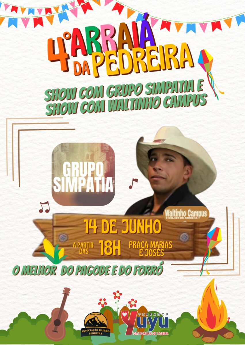 Na praça Marias e Josés, o 4º Arraiá da Pedreira mobiliza comunidade neste sábado