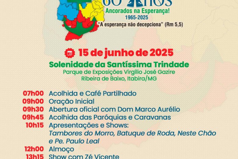 Parque de Exposições recebe a Solenidade da Santíssima Trindade neste domingo (15)