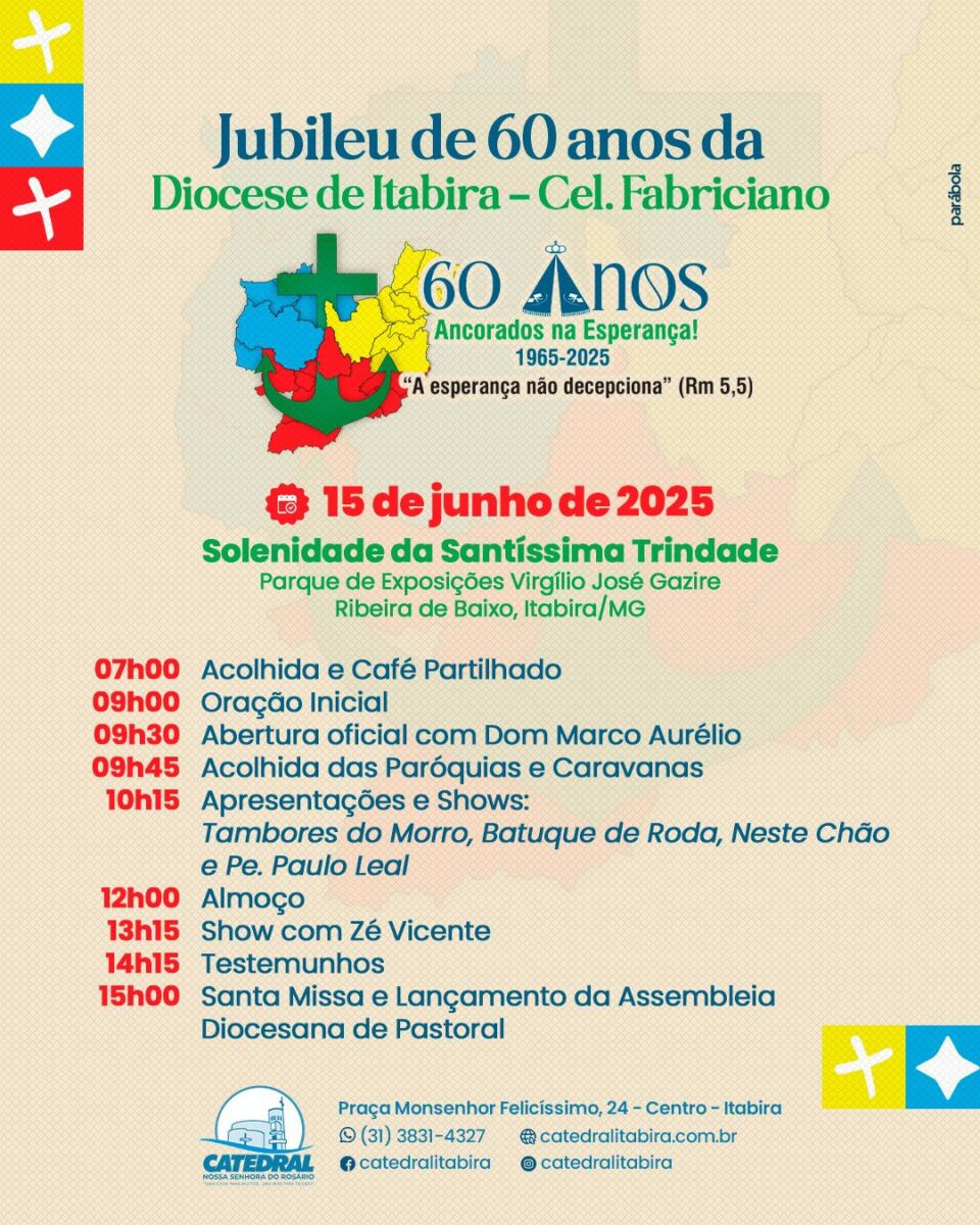 Parque de Exposições recebe a Solenidade da Santíssima Trindade neste domingo (15)