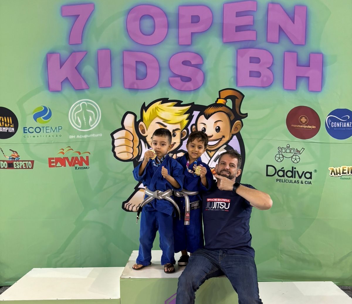 Academia Gracie Barra de Itabira conquista 3º lugar geral na 7ª Copa Kids de Jiu-Jitsu em Contagem