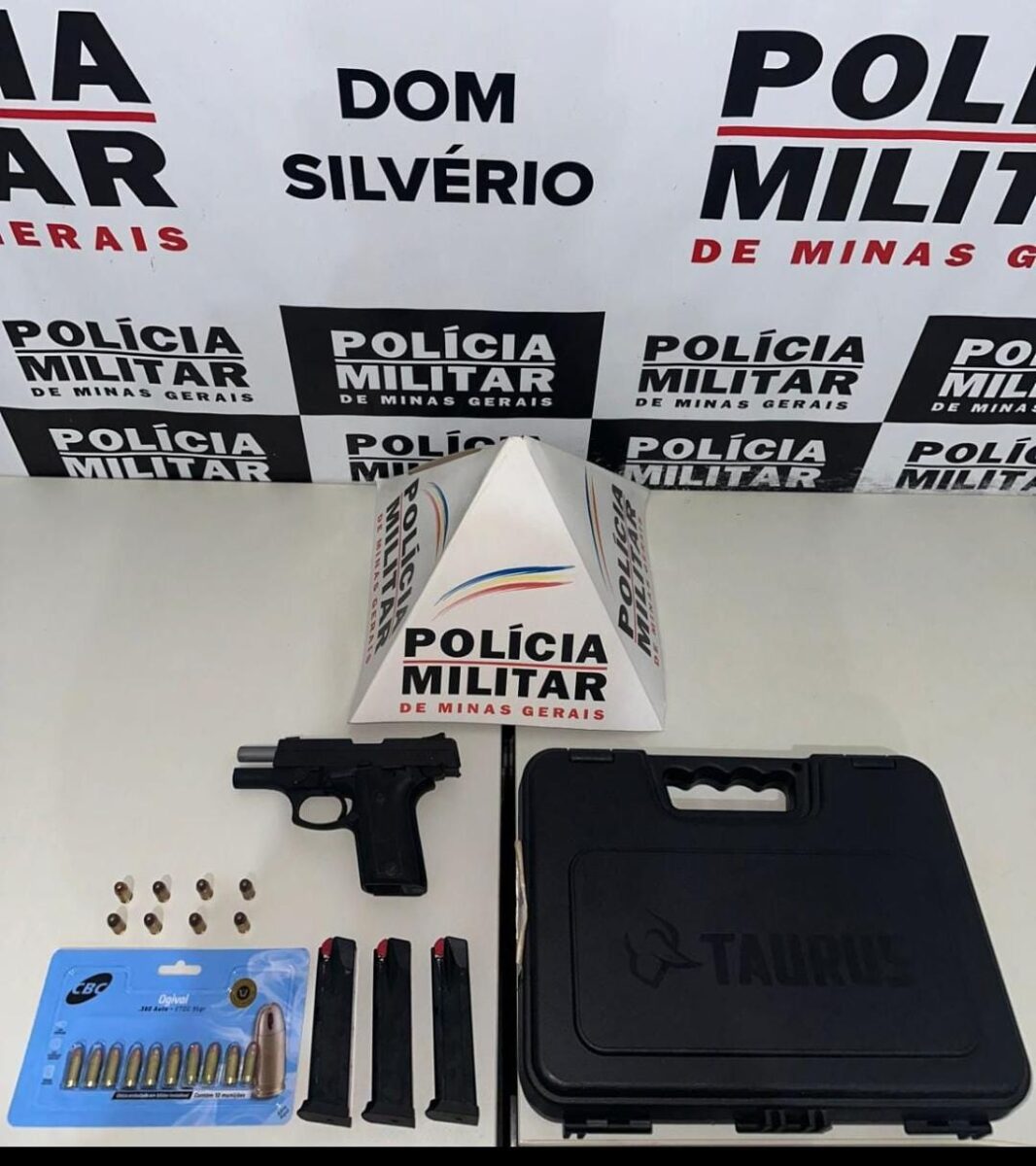 Homem é preso por ameaça e arma de fogo é apreendida em Dom Silvério