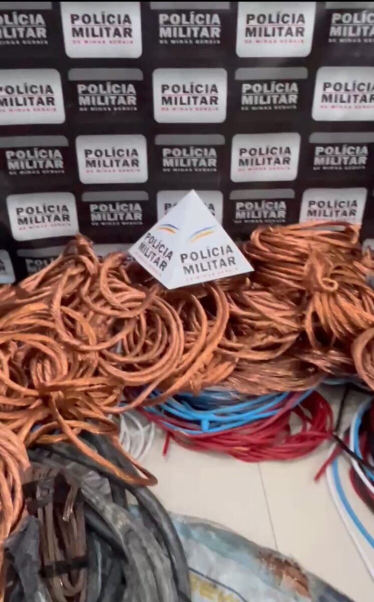 Polícia Militar prende dois por receptação e apreende mais de 500 kg de fios de cobre em São Gonçalo do Rio Abaixo