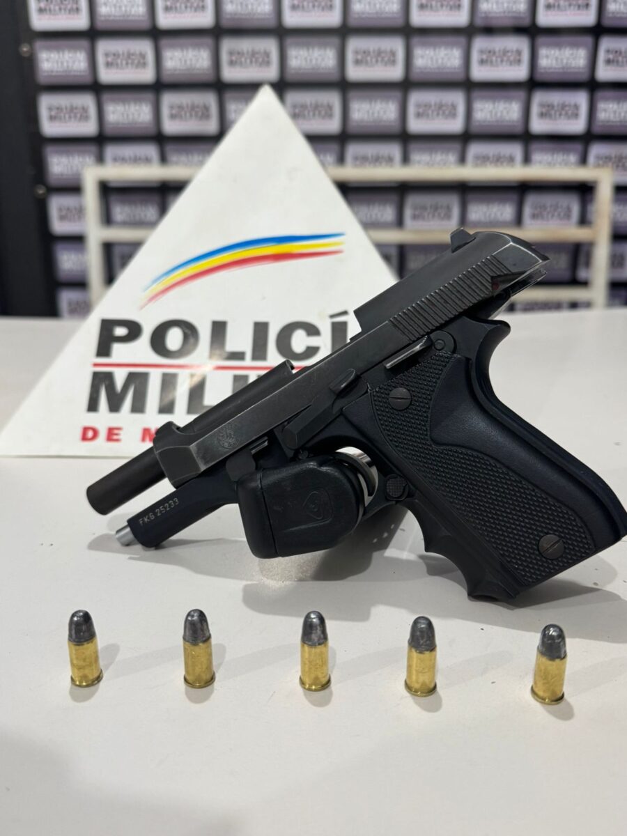 Polícia Militar apreende pistola e prende homem por porte ilegal de arma em Itabira