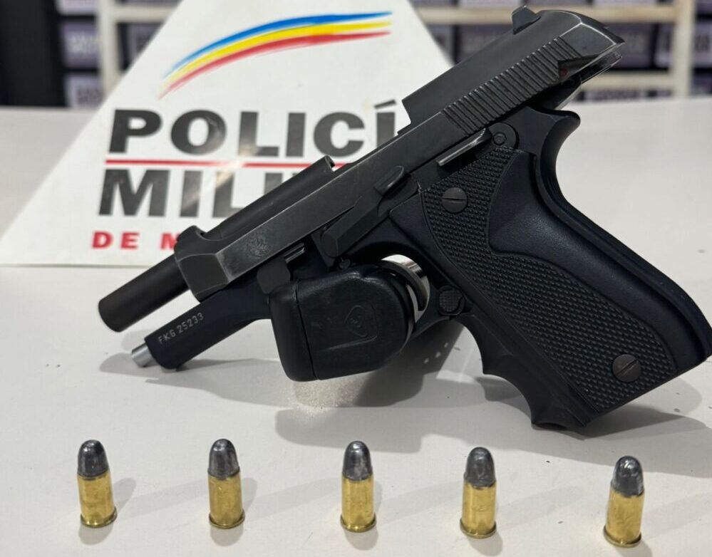 Polícia Militar apreende pistola e prende homem por porte ilegal de arma em Itabira