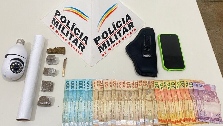 Polícia Militar apreende drogas e dinheiro em operação no Morro da Água Quente, em Catas Altas
