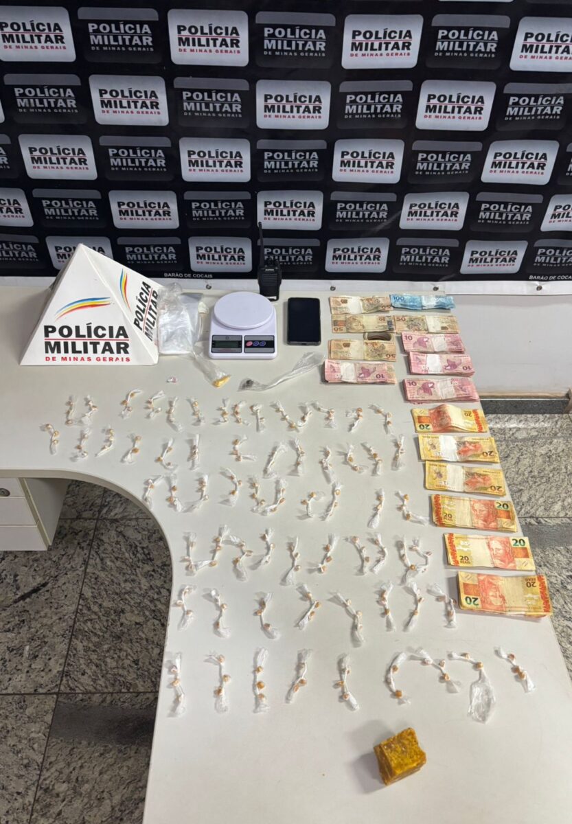 Homem é preso por tráfico de drogas em Barão de Cocais