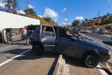 Criança é arremessada de carro em grave acidente na BR-381, em Nova Era