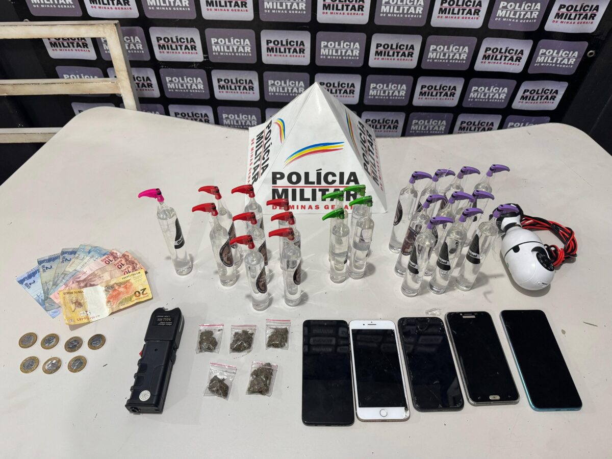 Polícia Militar prende quatro envolvidos com tráfico de drogas em Itabira