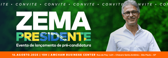 Poster de pré-campanha publicado pelo Partido Novo