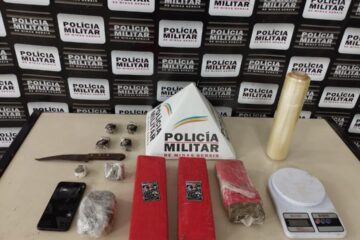 PM de João Monlevade prende homem por tráfico e apreende drogas e veículo