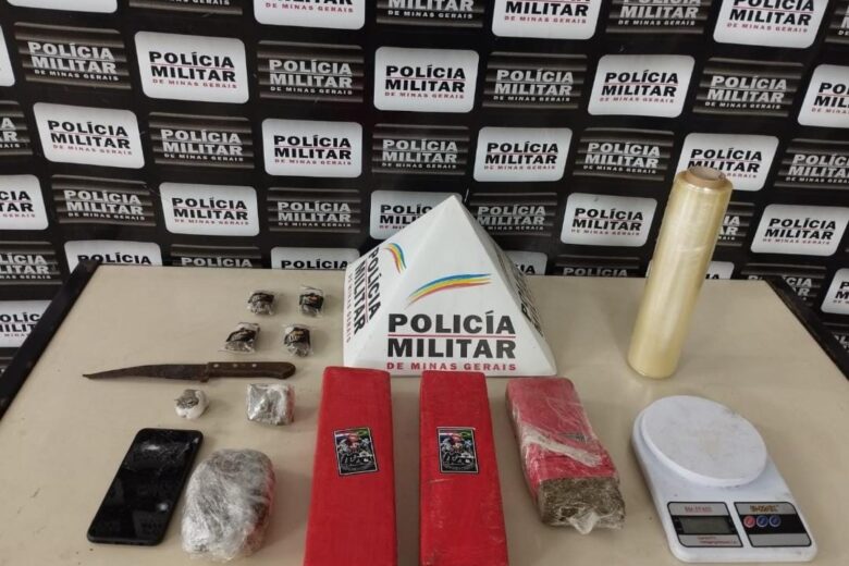 PM de João Monlevade prende homem por tráfico e apreende drogas e veículo