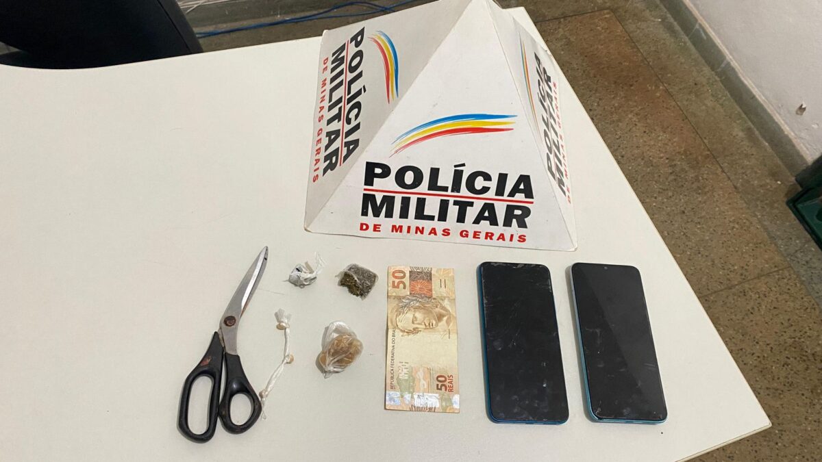 Polícia Militar prende dois homens por tráfico de drogas em Catas Altas