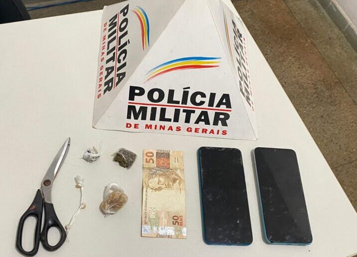 Polícia Militar prende dois homens por tráfico de drogas em Catas Altas