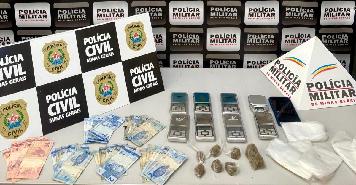 Operação conjunta prende jovem e apreende adolescente por tráfico em Santa Bárbara
