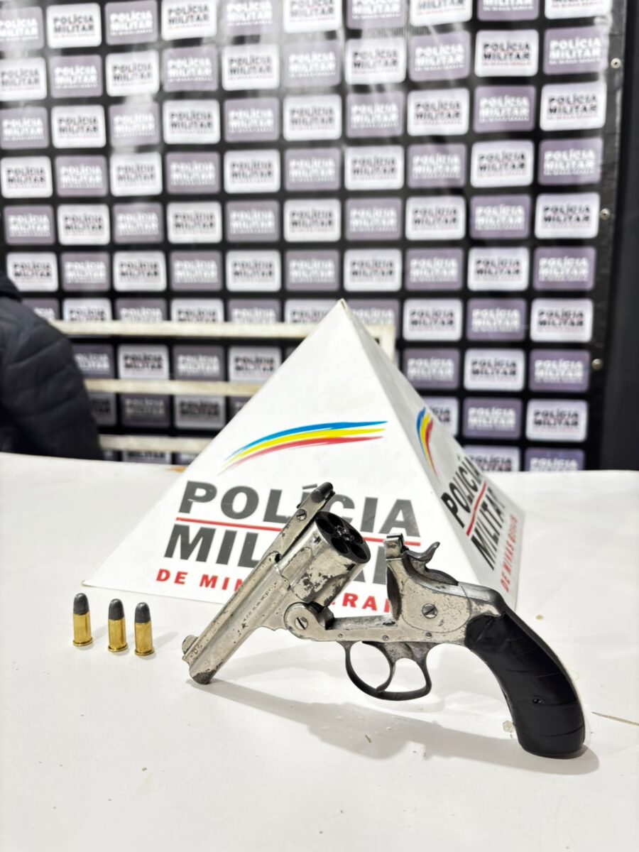 Polícia Militar apreende revólver e prende casal após disparo e agressão em Itabira