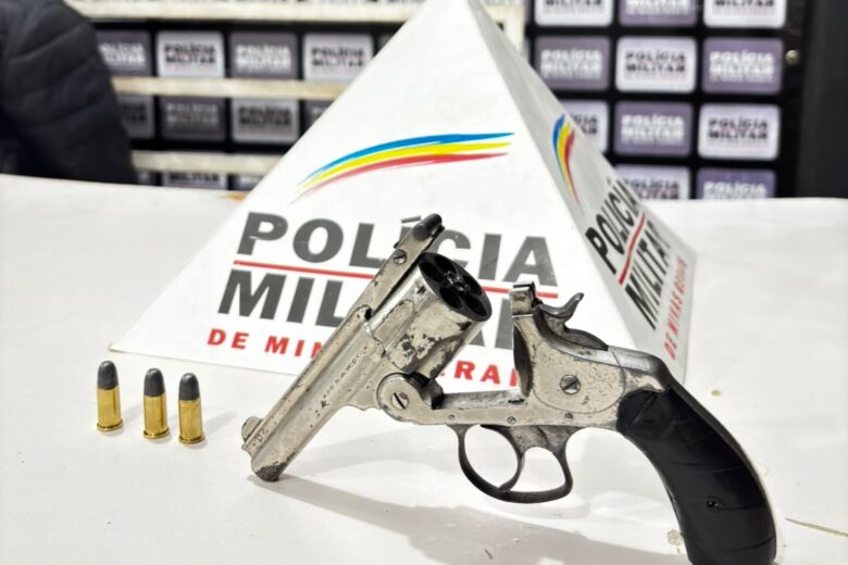 Polícia Militar apreende revólver e prende casal após disparo e agressão em Itabira