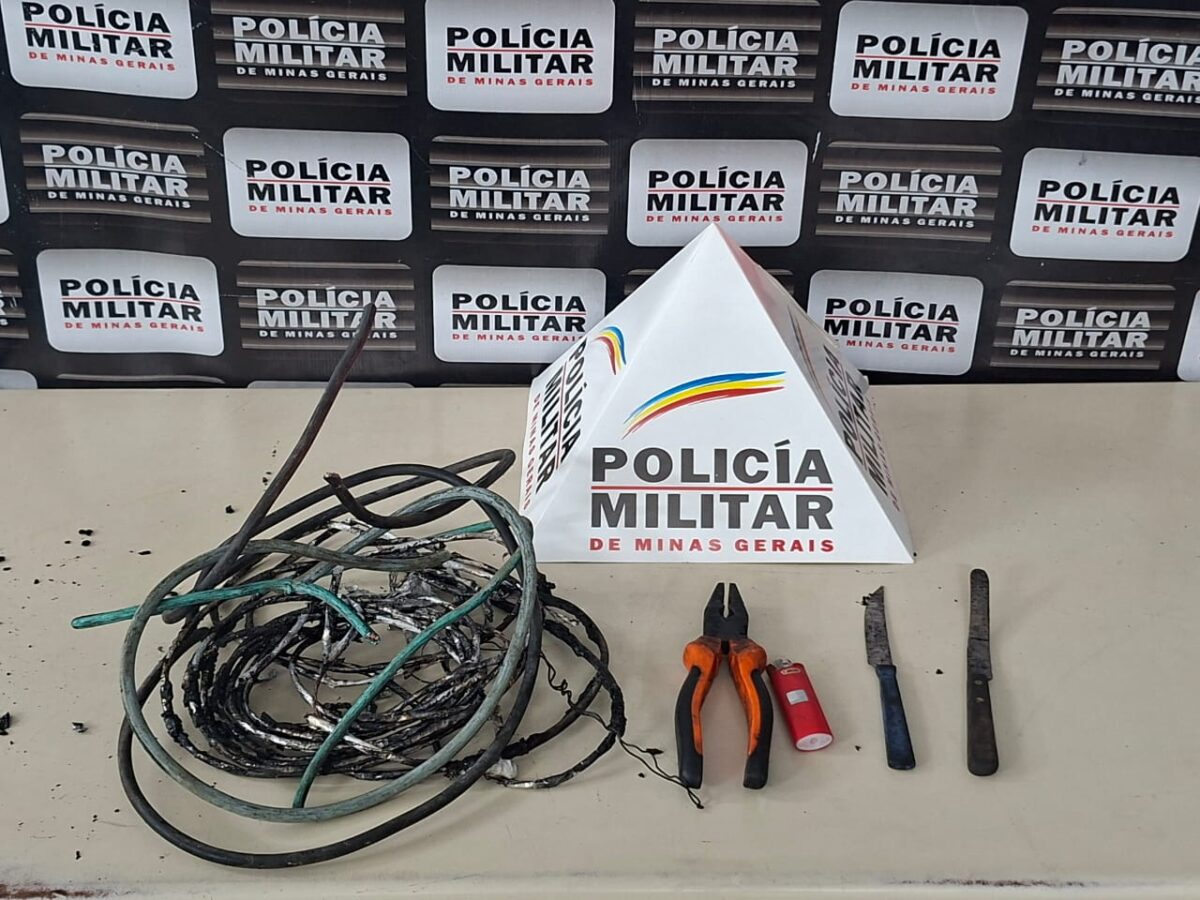Polícia Militar prende homem e recupera fios de cobre furtados em João Monlevade