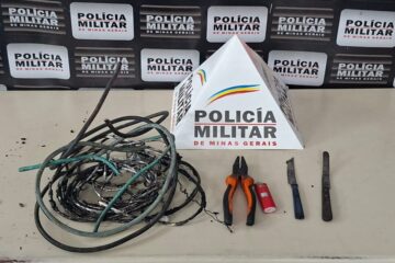 Polícia Militar prende homem e recupera fios de cobre furtados em João Monlevade
