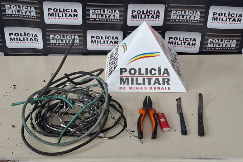 Polícia Militar prende homem e recupera fios de cobre furtados em João Monlevade