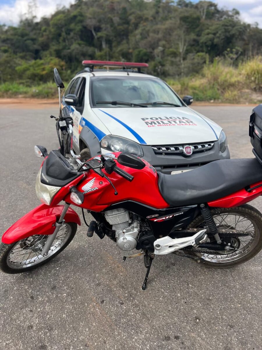 Polícia Militar prende jovem de 19 anos e recupera motocicleta furtada em João Monlevade