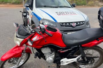 Polícia Militar prende jovem de 19 anos e recupera motocicleta furtada em João Monlevade
