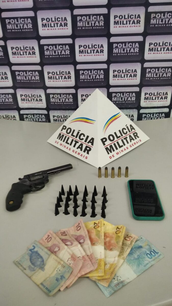 Adolescente é apreendido por tráfico de drogas e porte ilegal de arma de fogo em Itabira