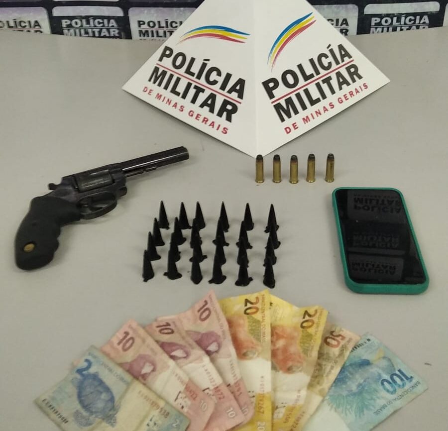 Adolescente é apreendido por tráfico de drogas e porte ilegal de arma de fogo em Itabira