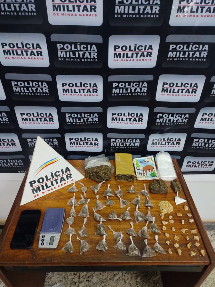 Polícia prende jovem por tráfico e apreende drogas em Barão de Cocais