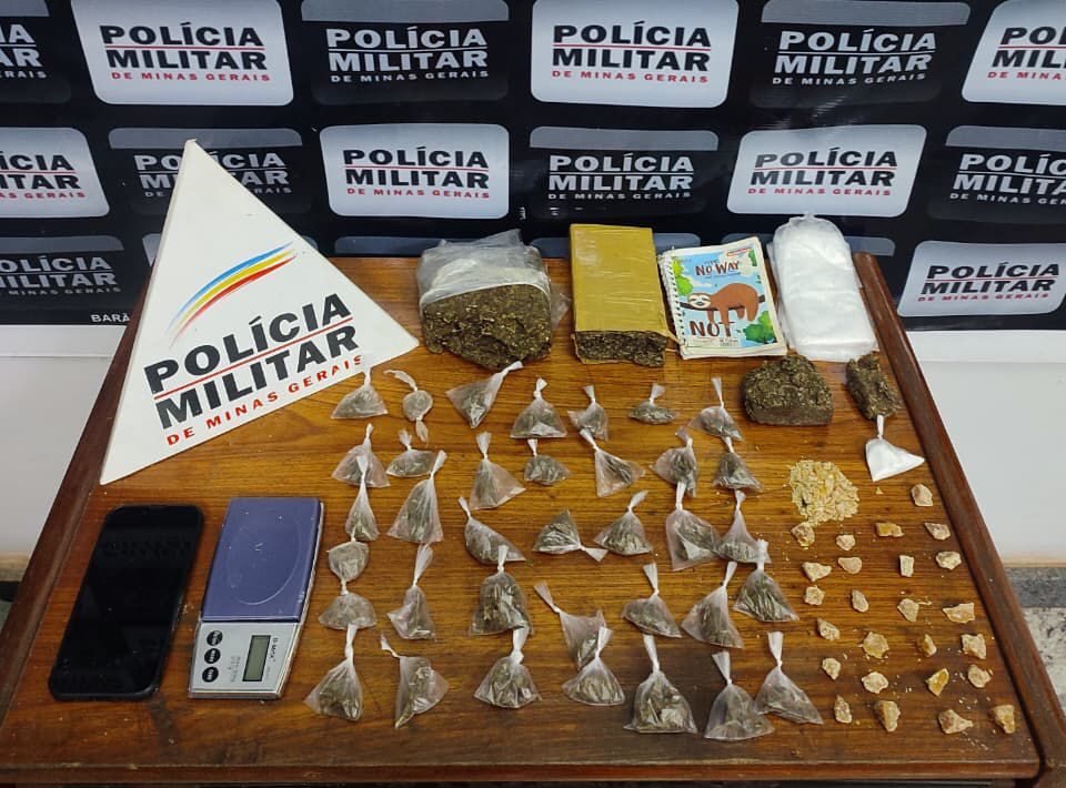 Polícia prende jovem por tráfico e apreende drogas em Barão de Cocais