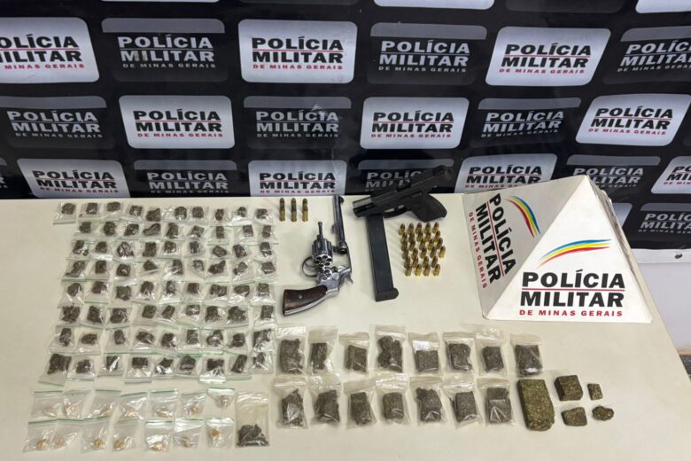 Barão de Cocais: PM apreende armas e drogas após homicídio no bairro Garcia
