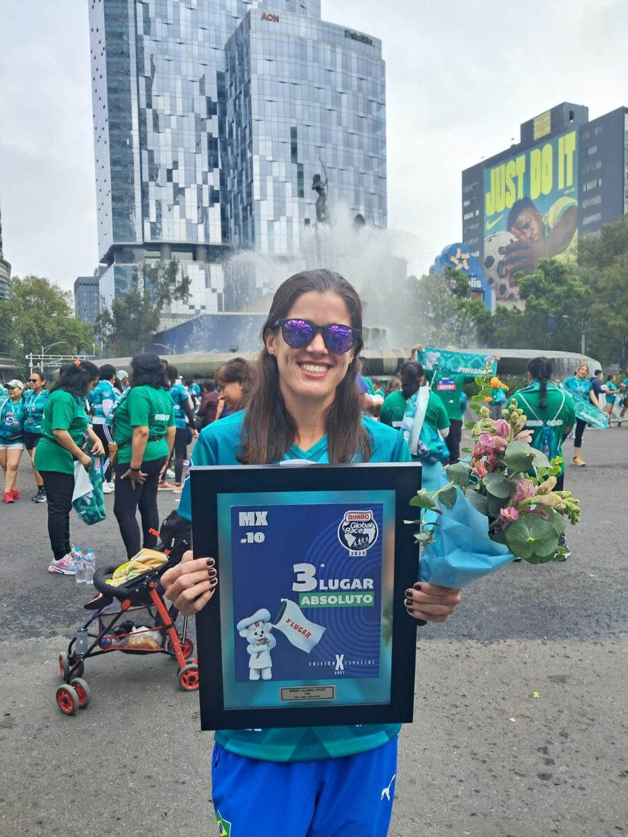 Larissa Quintão conquista o terceiro lugar na Bimbo Global Race, no México