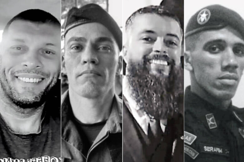Os policiais mortos na Operação Contenção foram homenageados durante sepultamento
