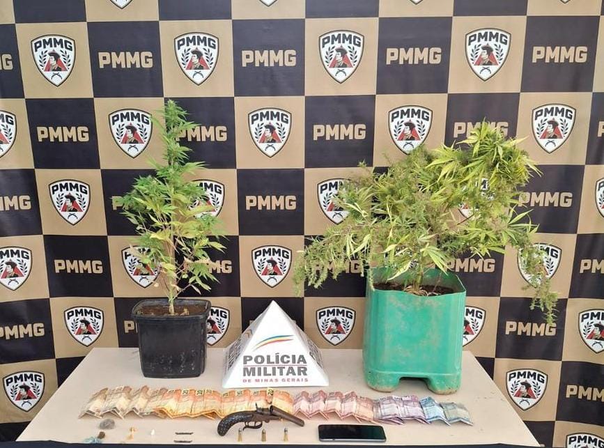 Polícia realiza apreensão de drogas e arma de fogo, em João Monlevade