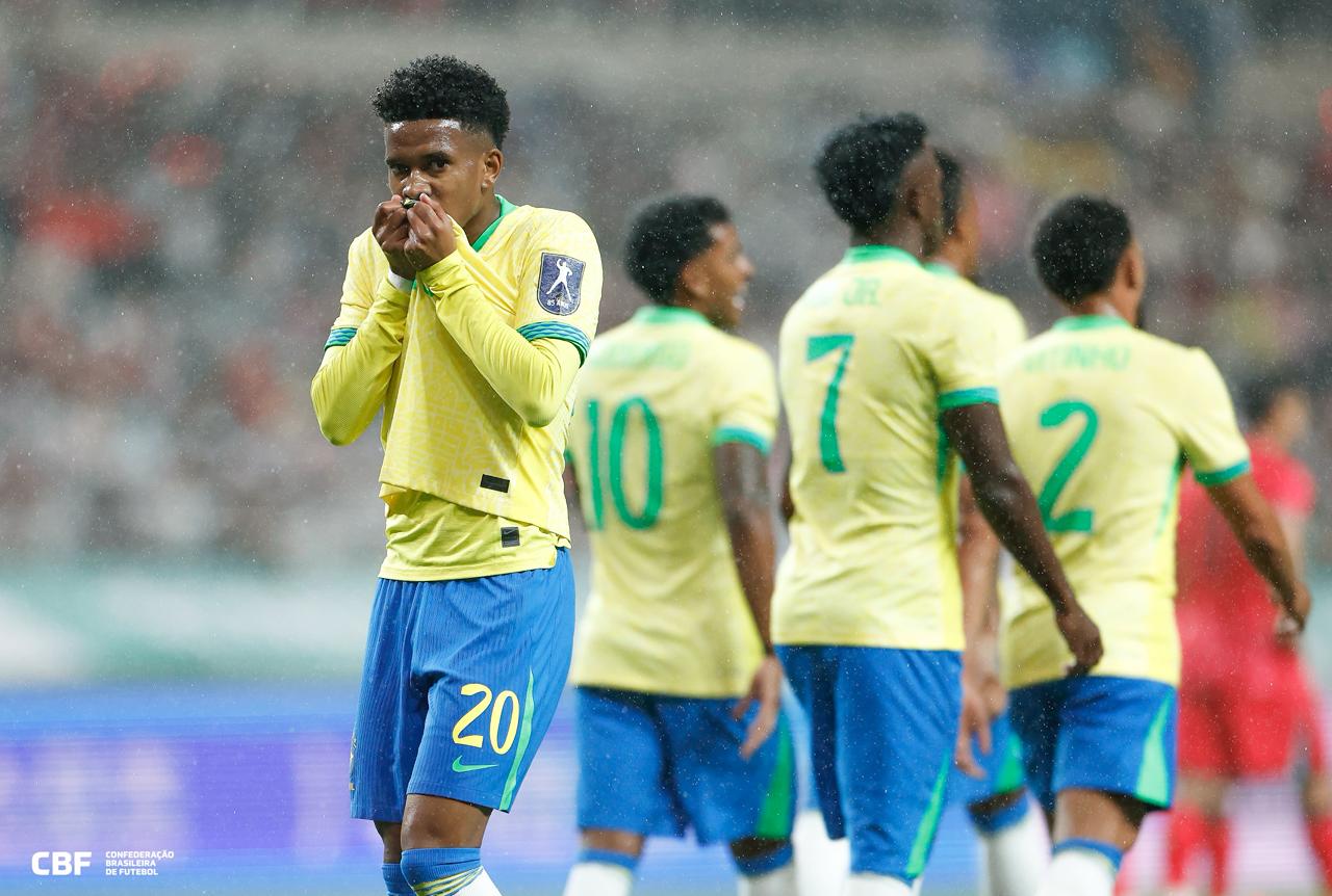 Seleção brasileira goleia a Coreia do Sul em amistoso na Ásia