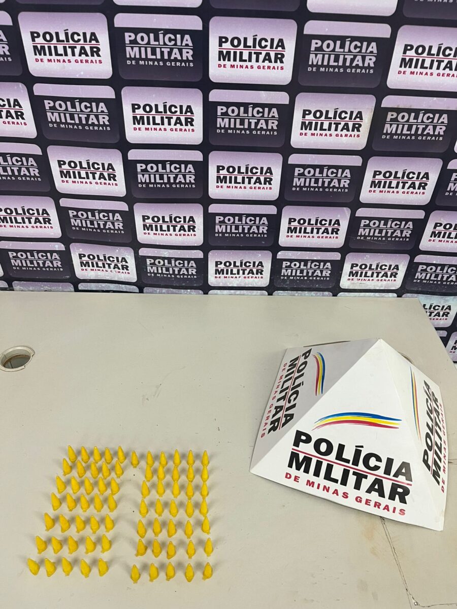 Polícia Militar apreende 71 pinos de cocaína em Itabira