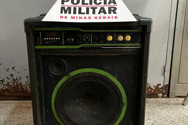 Polícia Militar apreende caixa de som após denúncia de perturbação do sossego em Itabira