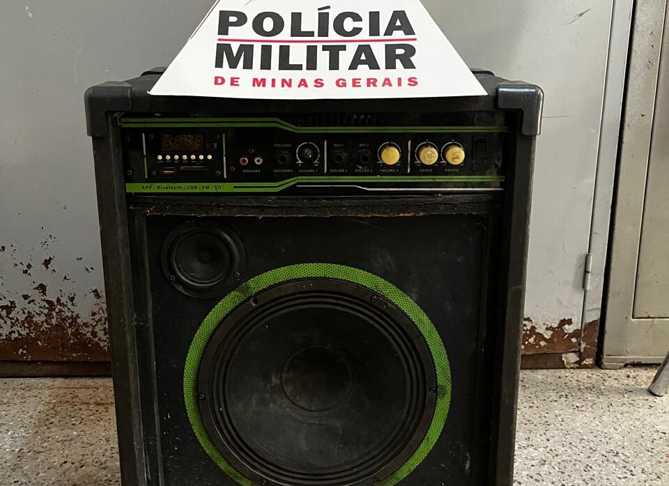 Polícia Militar apreende caixa de som após denúncia de perturbação do sossego em Itabira