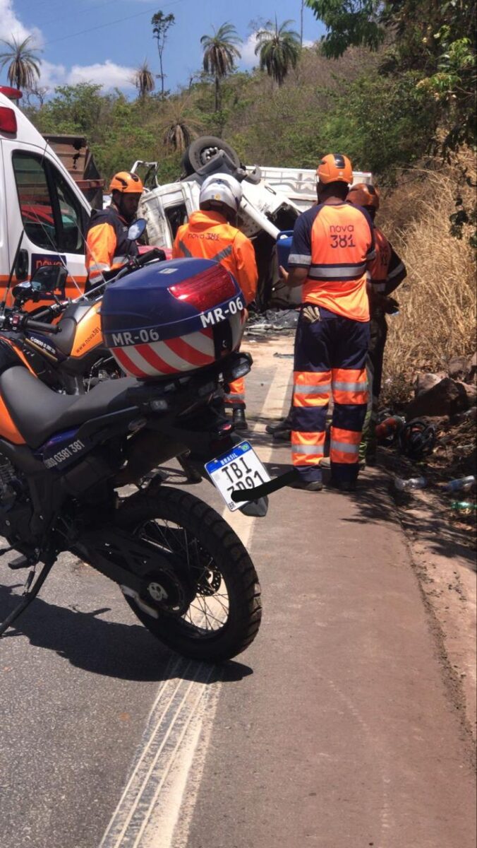 BR-381 segue interditada após acidente que deixou dois mortos em Sabará