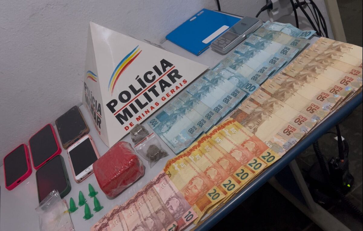Polícia Militar desarticula esquema de tráfico e prende quatro pessoas em Passabém