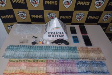 Polícia Militar prende homem por tráfico de drogas e apreende arma e mais de R$ 4 mil em João Monlevade