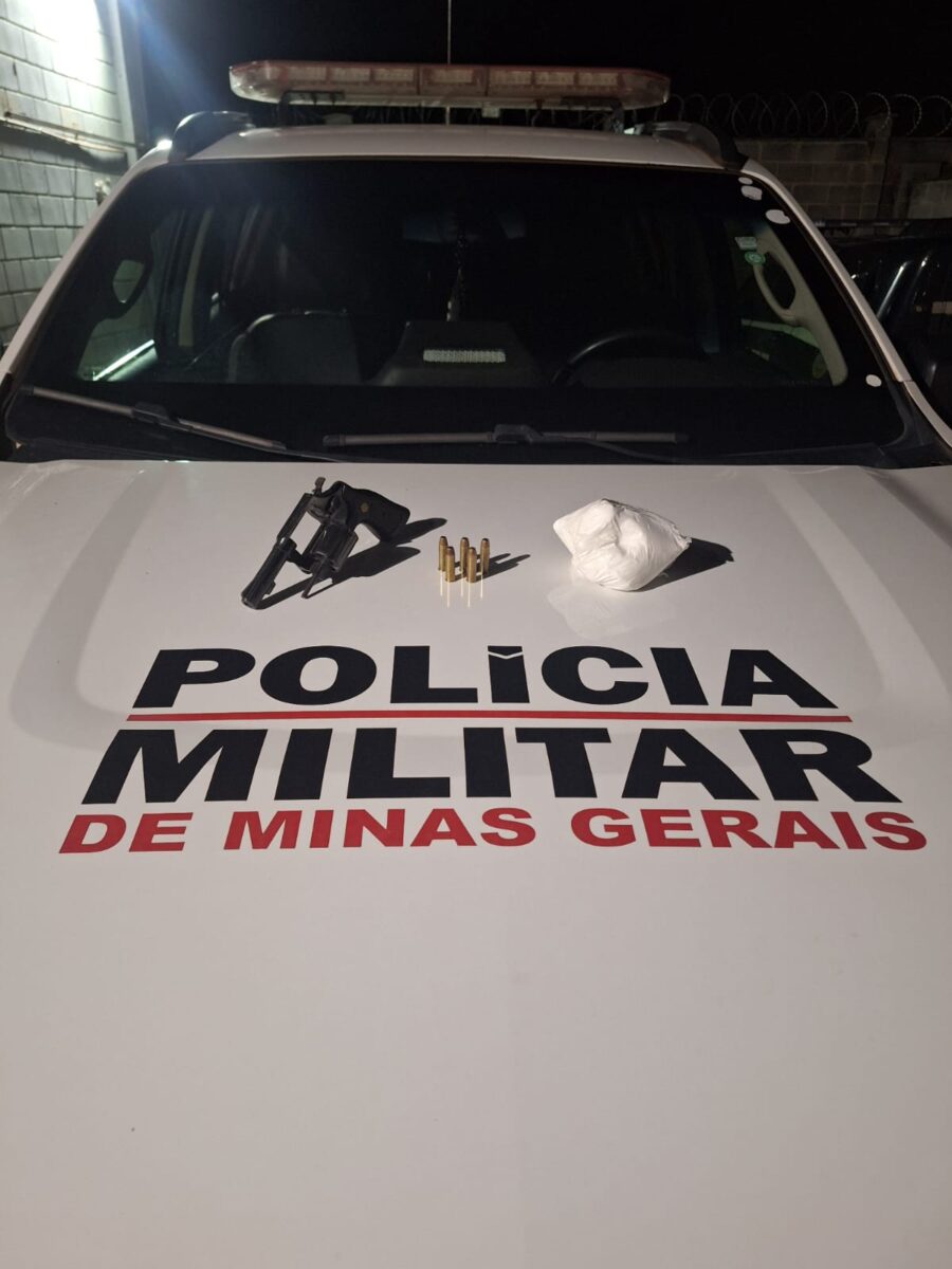 Polícia Militar prende suspeito de roubo e apreende arma e drogas em Itabira