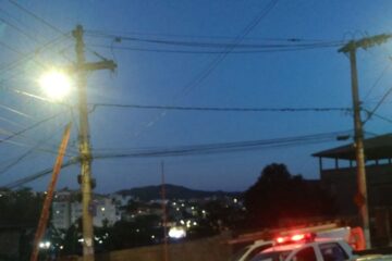 Rompimento de cabo de alta tensão provoca falta de energia em bairros de Itabira