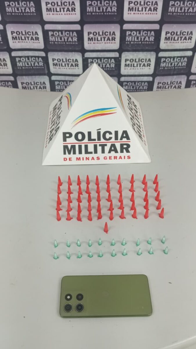 Itabira: jovem é preso com 71 pinos de cocaína em operação da Polícia Militar