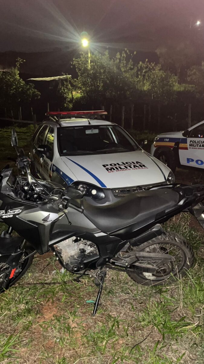 Polícia Militar recupera motocicleta roubada em Itabira e segue em busca dos autores