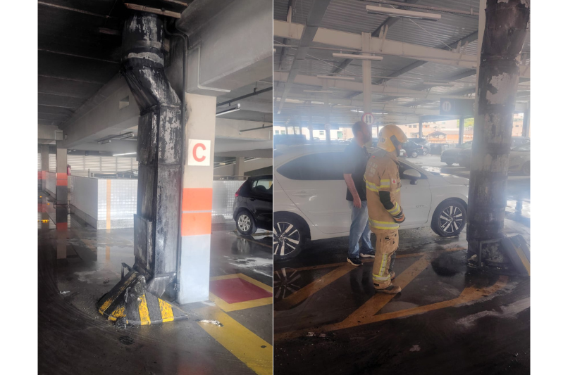 Princípio de incêndio é registrado no Hiper Comercial, em João Monlevade