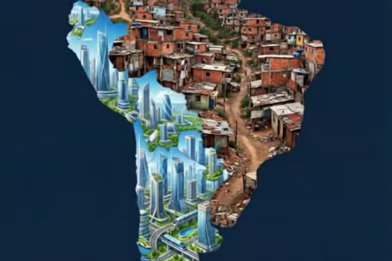 Polêmica no Cone Sul: Milei posta mapa retratando o Brasil como favela
